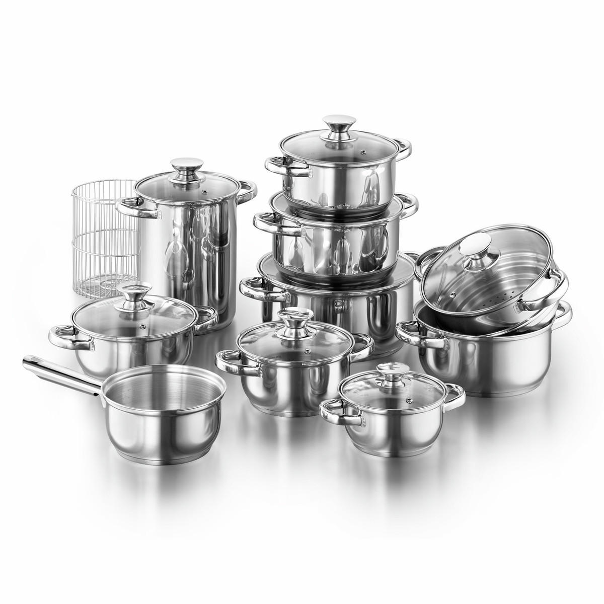 TOPFSET Janina, Edelstahl, Induktion, 19-teilig - Silberfarben, Metall - KOPF
