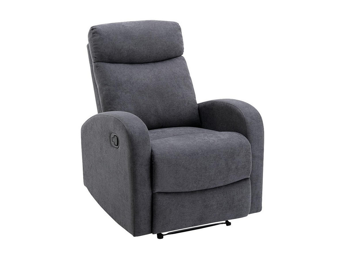 RELAXSESSEL - 1 Person - stoff - grau Evelyn - Grau, Textil (75/100/95cm) - Vente-Unique