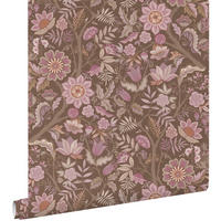 TAPETE Blumenmuster 50 x 900 cm - Lila, Papier (50/900cm) - ESTAhome