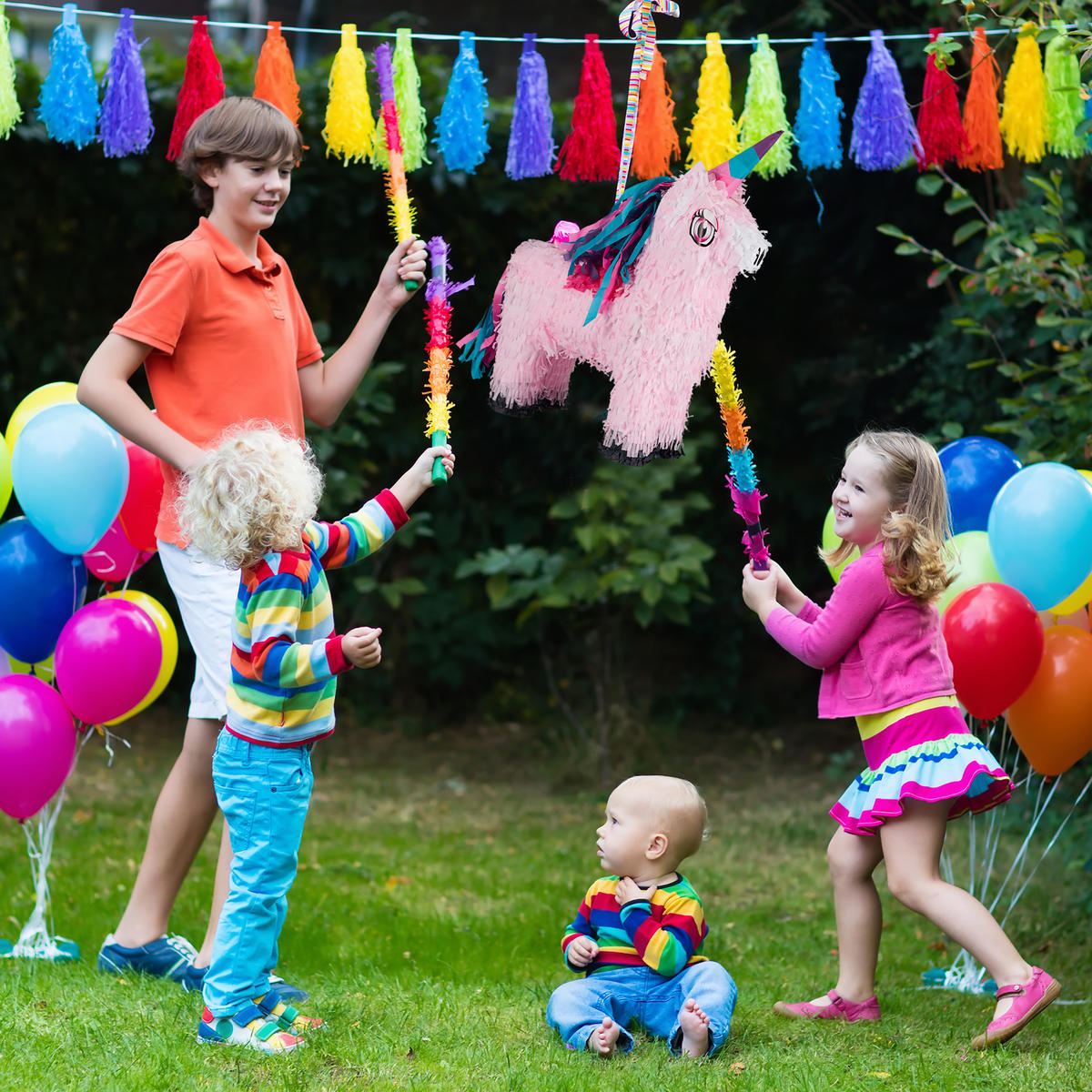 PINATA Einhorn - Rosa, Papier/Wellpappe (40/54/13cm) - Relaxdays