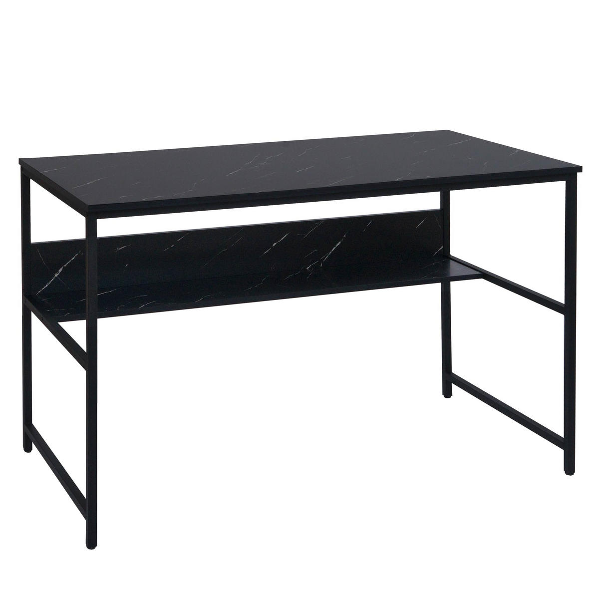 SCHREIBTISCH rechteckig Schwarz - Schwarz, Metall (60/120/78cm) - MCW