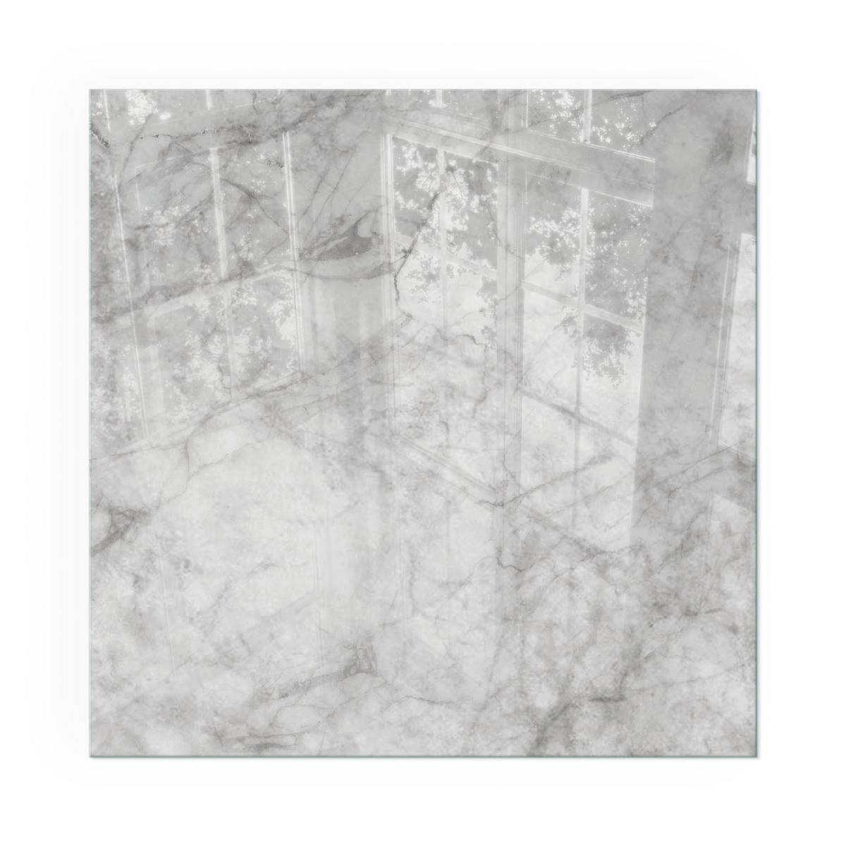 GLASPLATTE für Kamin 60x60 cm - Grau, Glas (60/60/0.4cm) - TULUP