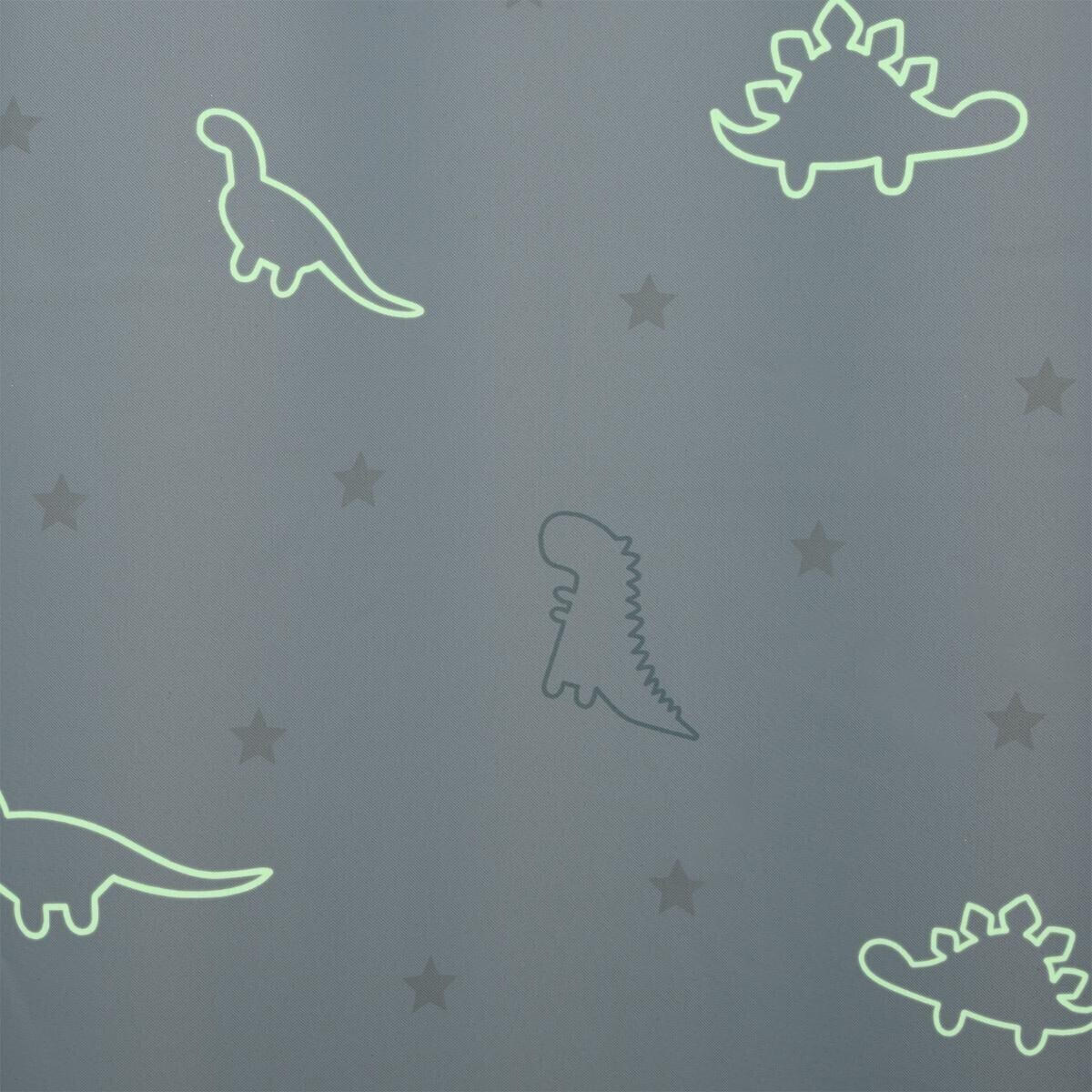KINDERVORHANG mit Ösen Dinosaurier phosphoreszierend 140/250 cm - Blau, Textil (140/250/0.1cm) - Atmosphera for kids