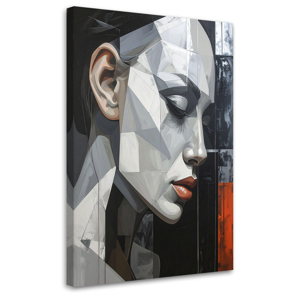 Feeby Leinwandbild Grau 70x100 cm