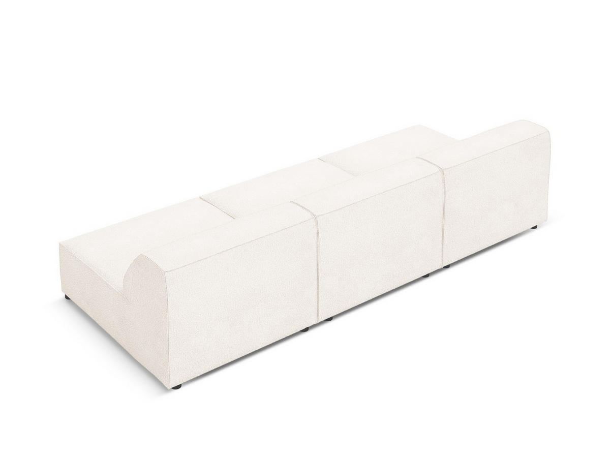 SOFA Jodie aus Boucle beige 3 Sitzplätze - Beige, Textil (102/70/240cm) - Micadoni