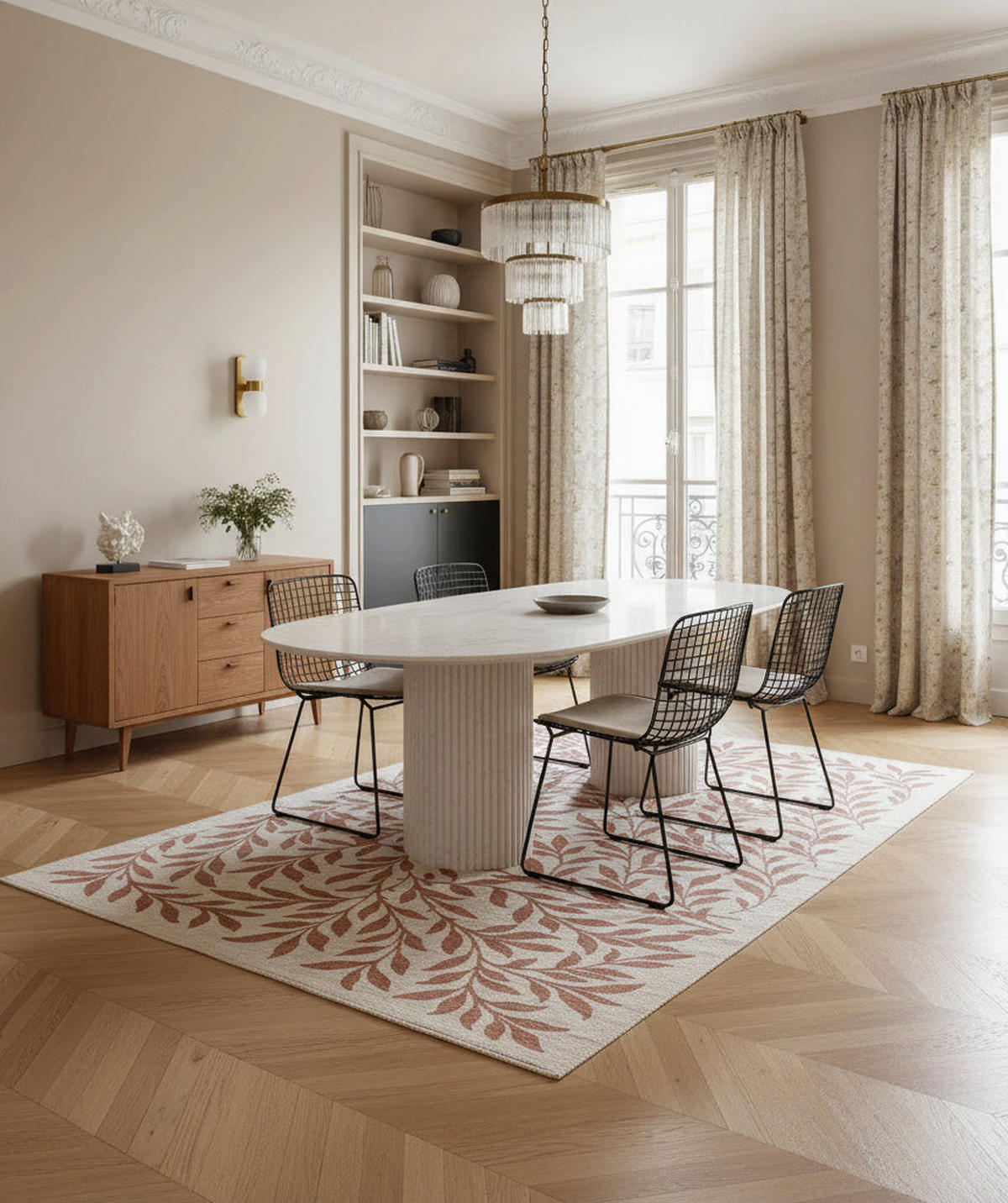 TEPPICH aus recycelten Fasern im Designstil rosa - Rosa, Textil (120/170cm) - AFK Living