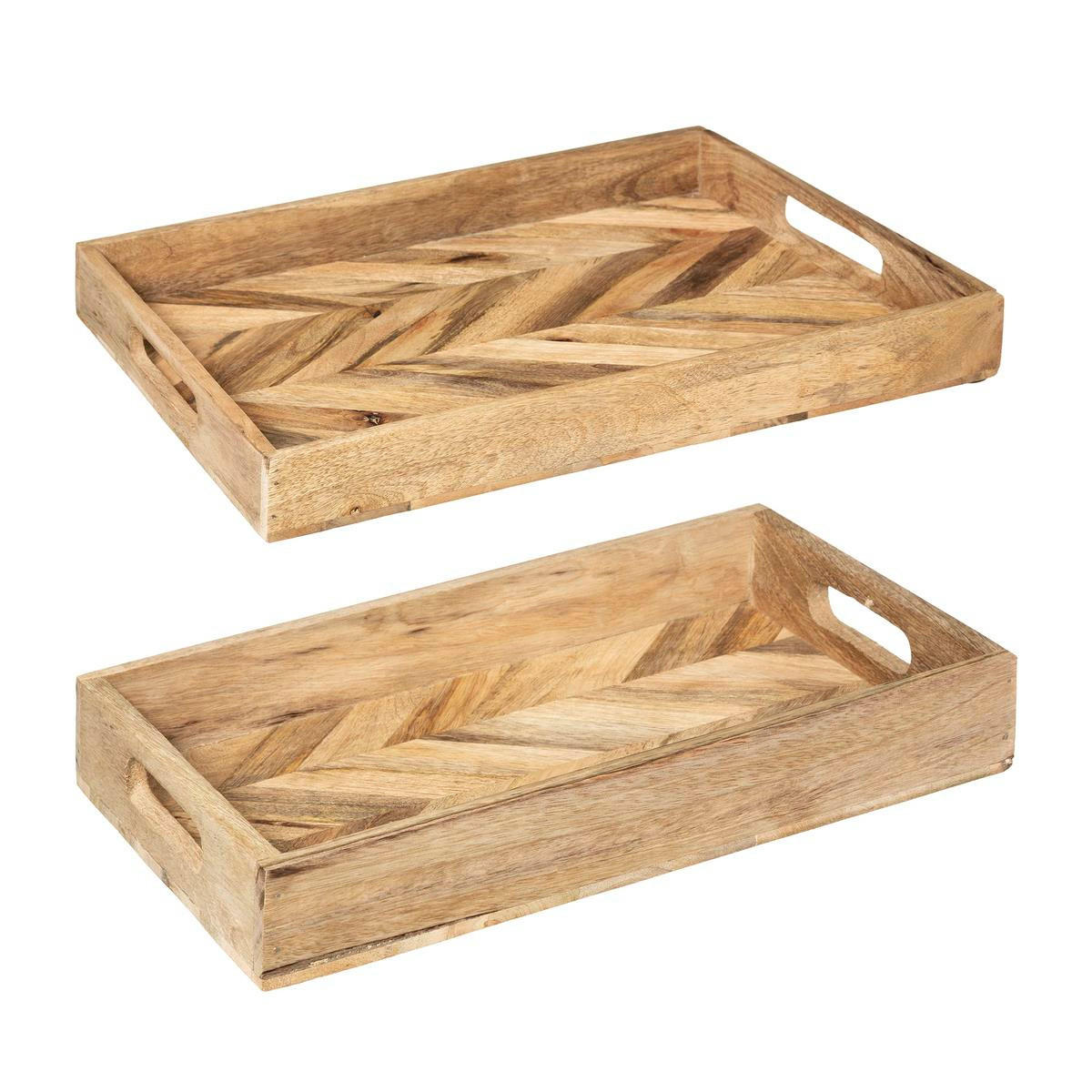 DEKOTABLETT aus Holz Wild Braun 41/30,5/5 cm - Braun, Holz (30.5/5/41cm) - Atmosphera Createur d´interieur