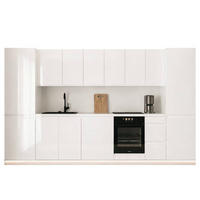 KÜCHENZEILE 360 cm - Aspen KA10-M360 - in Weiß/Hochglanz - Weiß Hochglanz, Holz (360/212/58cm)
