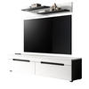 WOHNWAND weiß, grau mit TV-Lowboard hängend / stehend und Wandboard 170 cm, Cooper - Schwarz/Weiß, Holzwerkstoff/Kunststoff (170/180/33cm) - Inn.Furn
