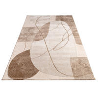 KURZFLORTEPPICH, abstrakt, aus Polypropylen, Florhöhe 11 mm, Beige, 120 x 160 cm - Beige, Textil (120/160cm) - KADIMA DESIGN
