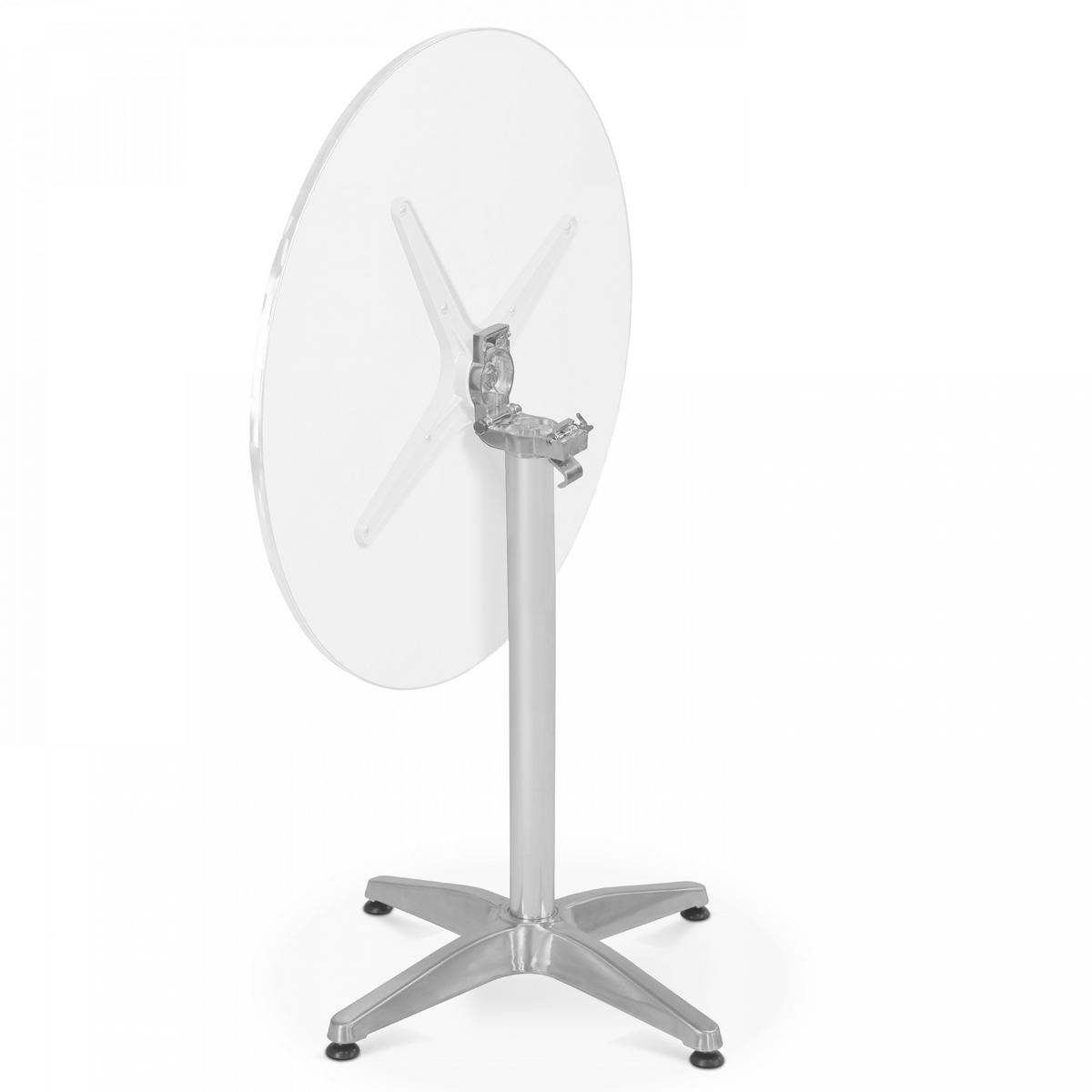 TISCHBEIN, Grau - Grau, Metall (65/70/65cm) - Oviala