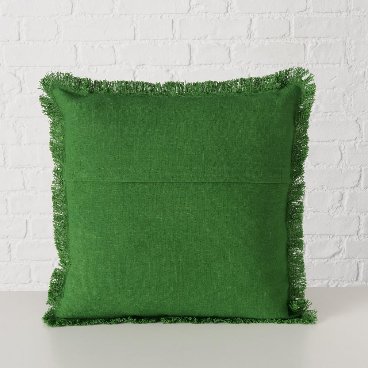 BAUMWOLLKISSEN Lenea 45/45/4 cm - Grün, Naturmaterialien (45/45cm) - Boltze Home