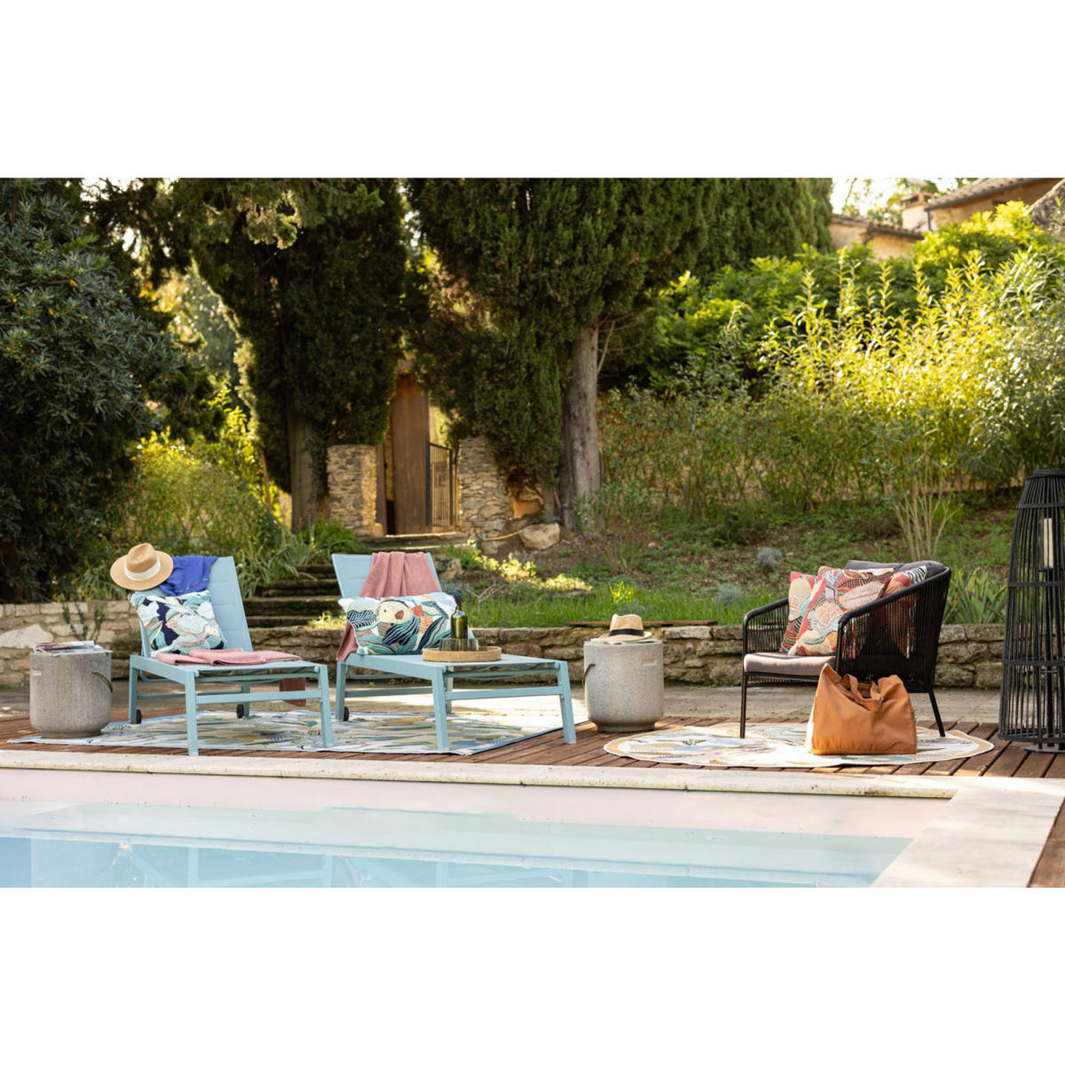 OUTDOOR-KISSEN Dori papaya 45 x 45 cm - Rosa, Textil (45/45cm) - Vivaraise