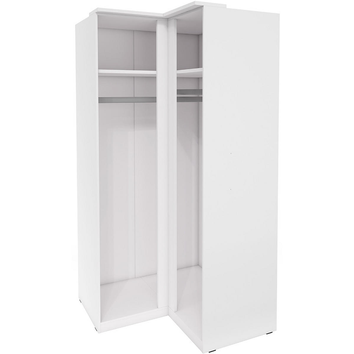 KLEIDERSCHRANK Olmo-83 - Weiß, Holzwerkstoff (109/217/63cm) - Lomado