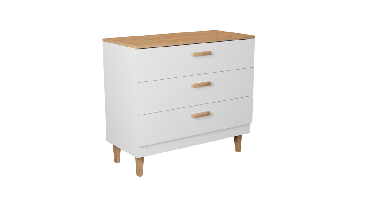 KOMMODE Denver 100/90/47 - Weiß, Holzwerkstoff (100/90/47cm) - RAUMHIRSCH FURNITURE