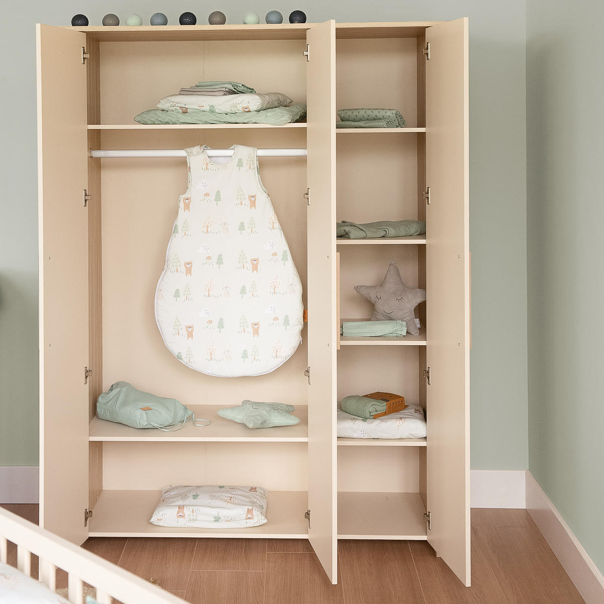 BABYZIMMER-SET Momo 3-teilig - Kaschmir, Holz/Holzwerkstoff (118/190/52cm) - Roba