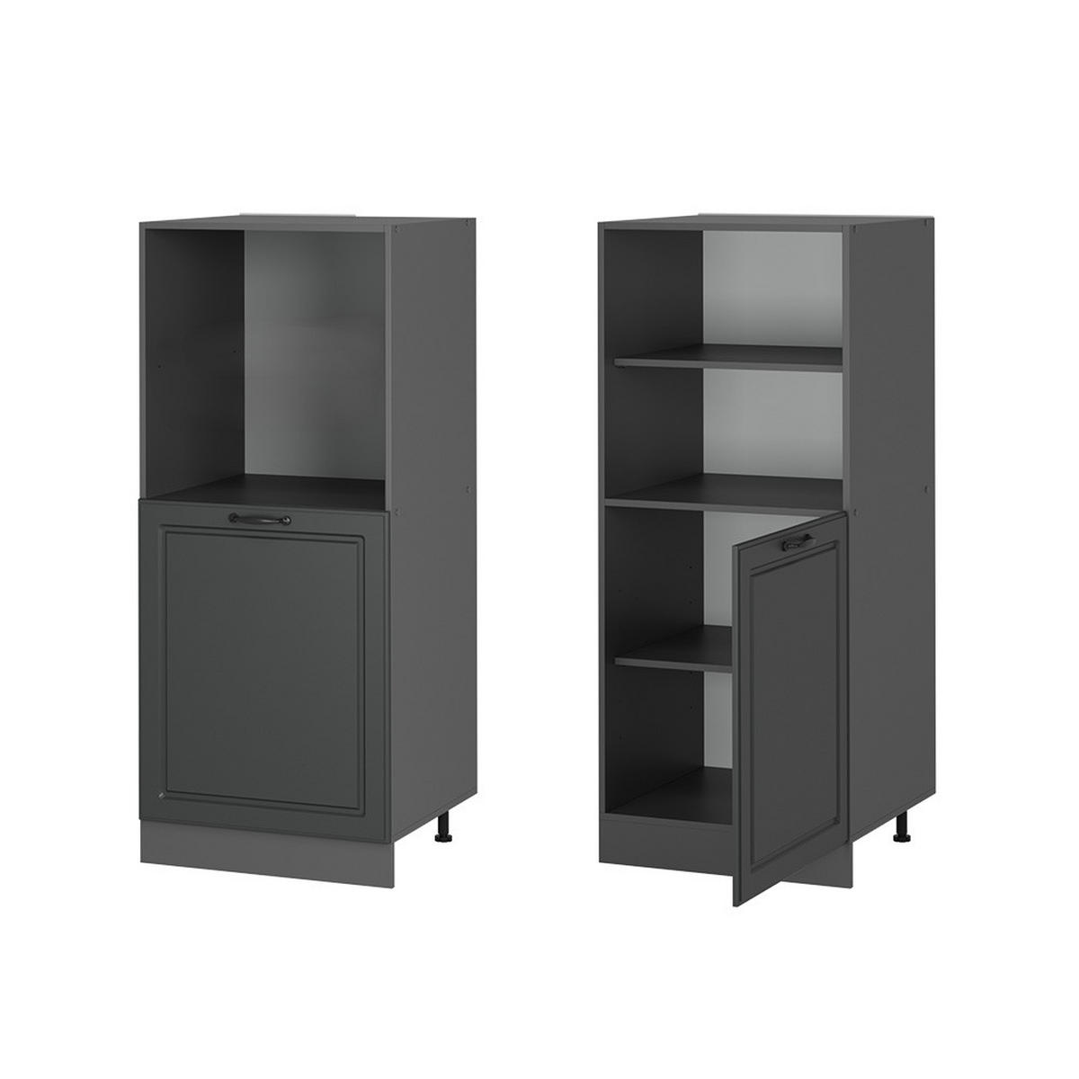 HERDUMBAUSCHRANK R-Line Anthrazit Landhaus 60 cm - Anthrazit, Holzwerkstoff (60/143/57cm) - Vicco