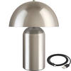 AKKU-TISCHLAMPE Kade,25 x 34 cm,Nickel matt - Nickelfarben, Metall (25/25/34cm) - tectake