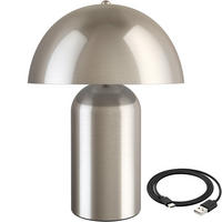 AKKU-TISCHLAMPE Kade,25 x 34 cm,Nickel matt - Nickelfarben, Metall (25/25/34cm) - tectake