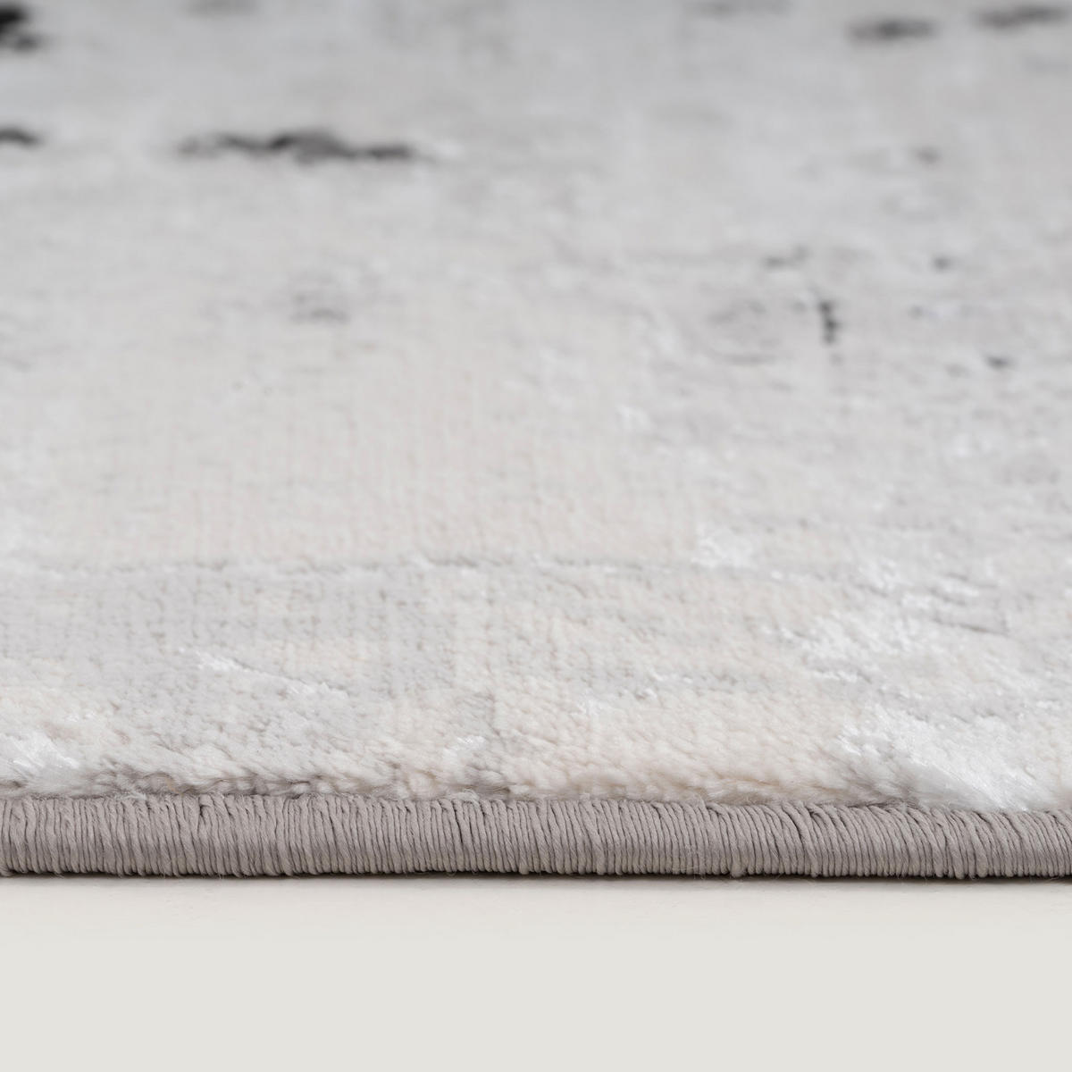 WEBTEPPICH Grace Silber - Silberfarben, Textil (80/150cm) - Kukoon Rugs