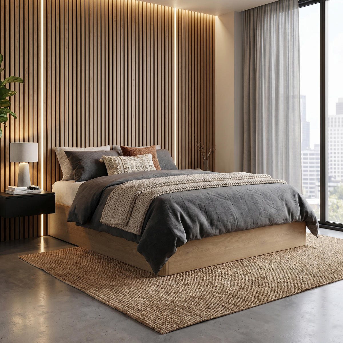 BETT Sara mit Bettkasten und Taschenfedernmatratze 26 cm, 180x200, Cremona Eiche - Eichefarben, Holzwerkstoff (180/200cm) - Beautysofa