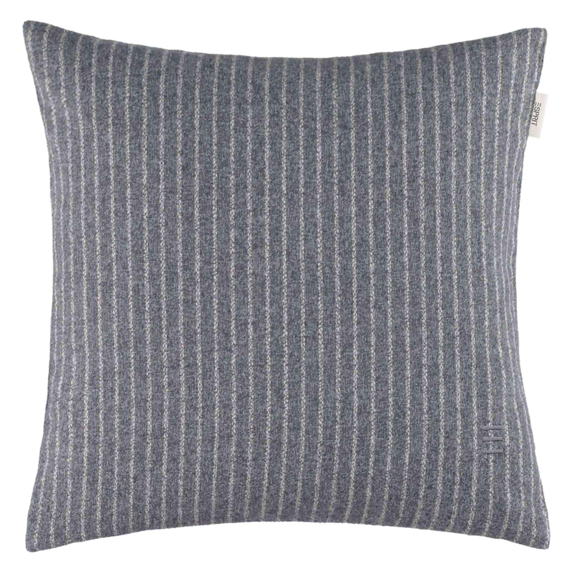 ZIERKISSENHÜLLE DEKOKISSENHÜLLE FUN STRIPE 2er Set - Grau, Textil (38/38cm) - Esprit
