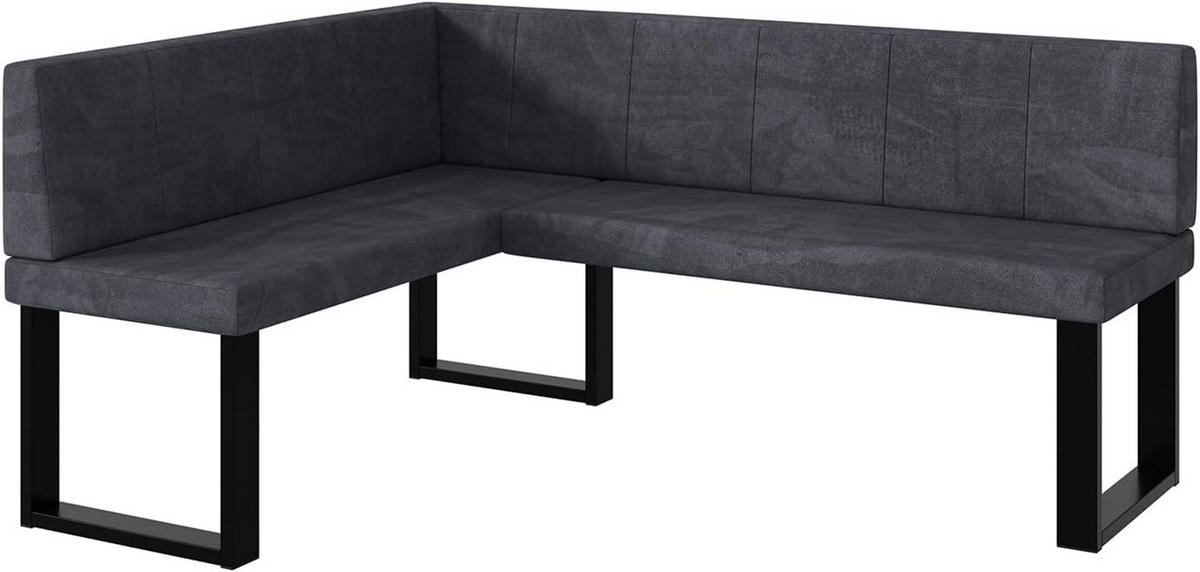 ECKBANK PETER_U - Dunkelgrau, Textil (128/168cm) - Meblini
