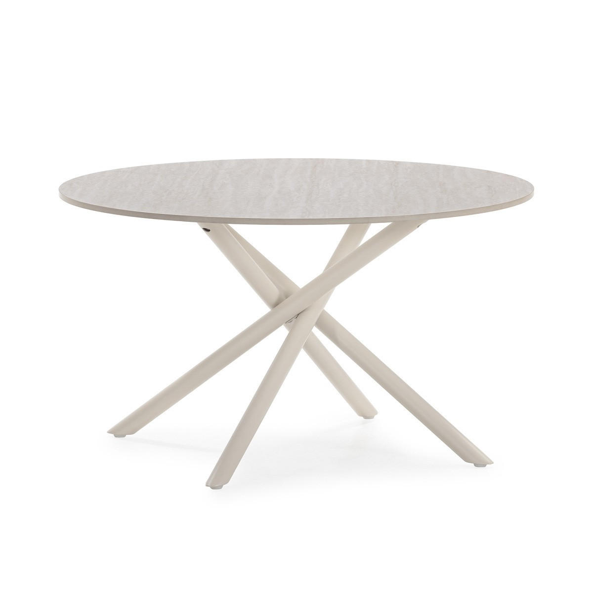 COUCHTISCH mit Metallbeinen 80/80/45 cm - Beige, Metall (90/80/45cm) - Calicosy