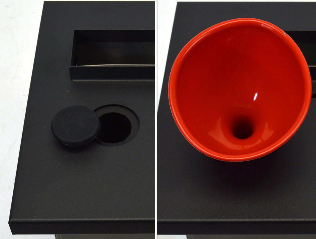 WASSERKAMIN zur Dekoration Schwarz Einfügemuster 3 L Tank - Schwarz, Metall (70/24/19cm) - Purline