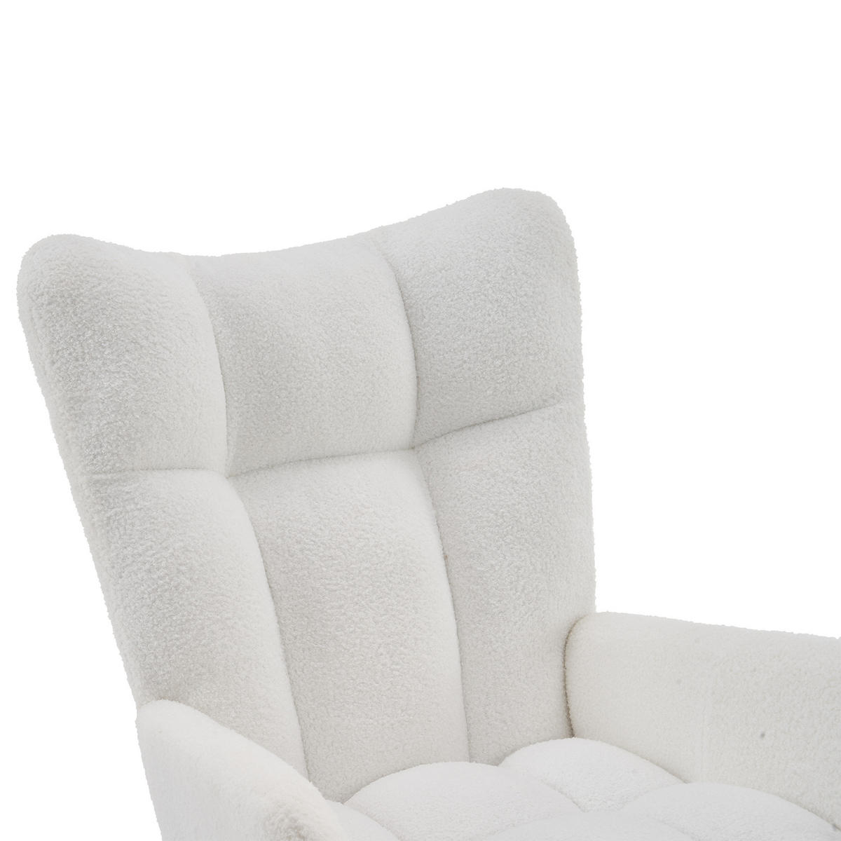 SCHAUKELSESSEL Weiß - Weiß, Holz/Textil (53.5/91/95cm) - Urban Meuble