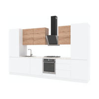 KÜCHENZEILE – 360 cm – KU-S59 – Velora / Glanzia – Artisan Eiche / Weiß – ohne E-Geräte - Weiß, Holzwerkstoff (360/212/58cm) - hi-markt