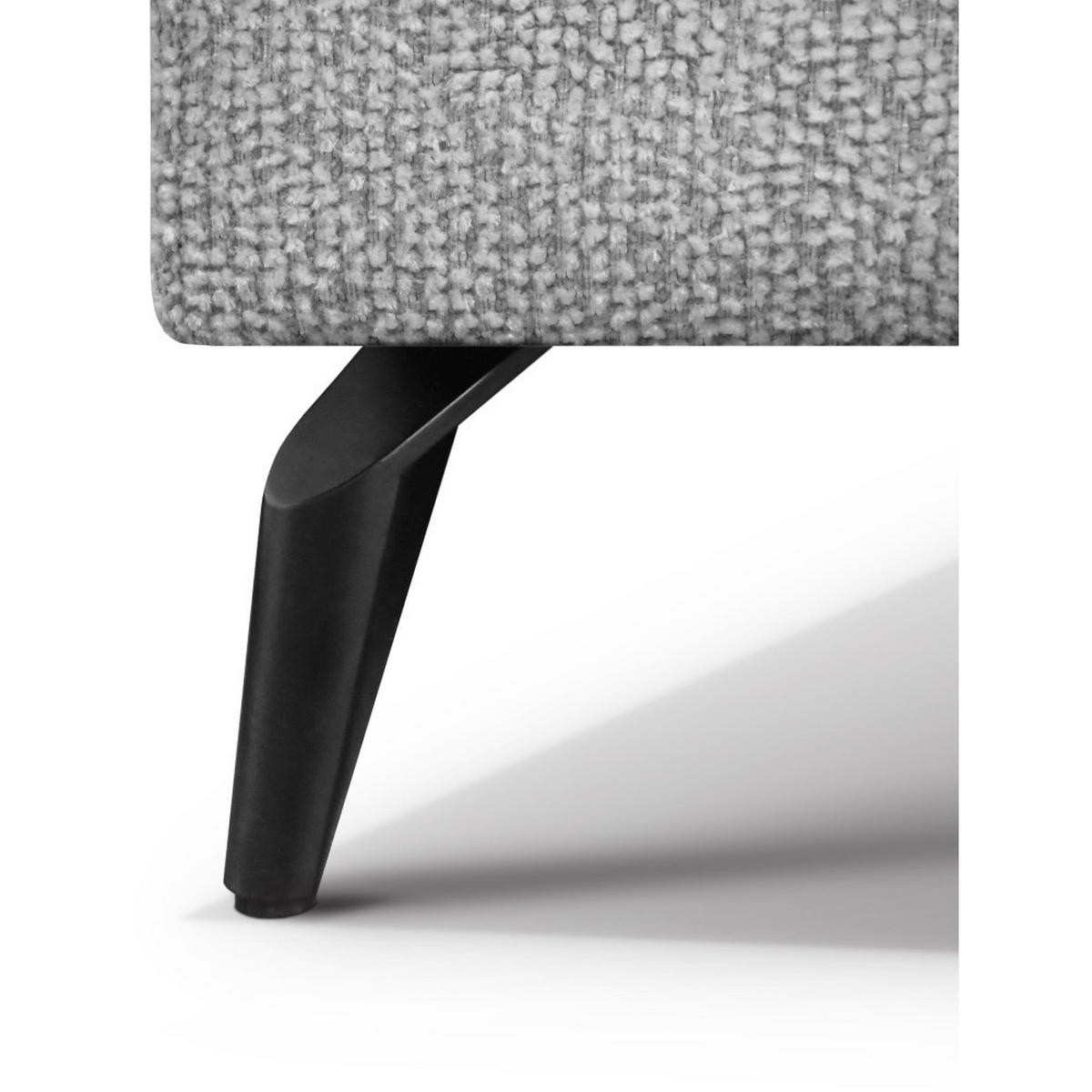 ECKSCHLAFSOFA Mellow mit Bettkasten, Grau, links - Schwarz/Grau, Textil (270/205cm) - Beautysofa