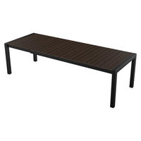 GARTENTISCH Schwarz - Braun, Holzwerkstoff (100/275/76cm) - ebuy24