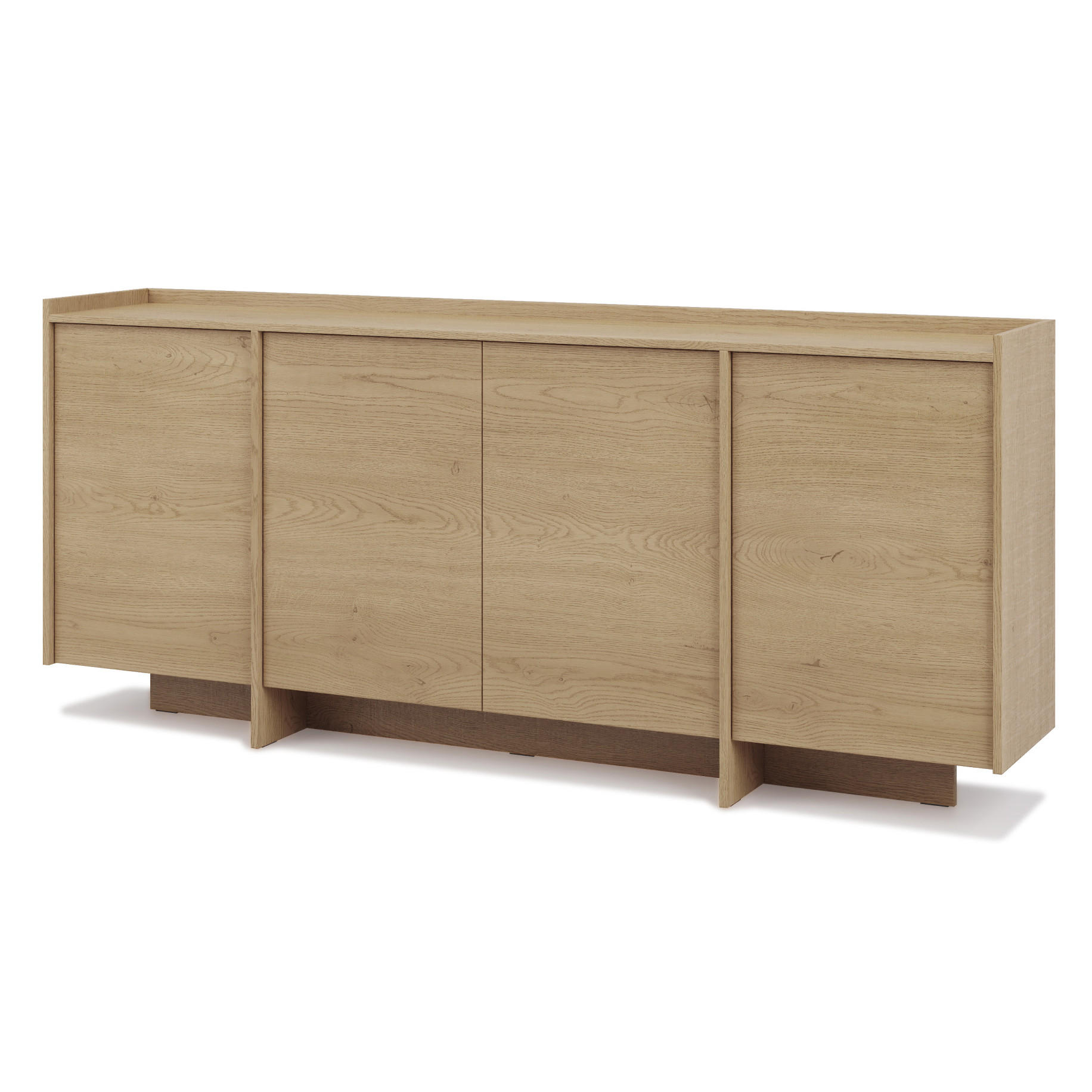 KOMMODE Juni mit 4 Türen, 200 cm, eiche Cremona - Eichefarben, Holzwerkstoff (200/90/38cm) - Beautysofa