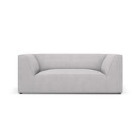 SOFA Ruby aus strukturiertem Stoff hellgrau 2 Sitzplätze - Hellgrau, Textil (174/69/93cm) - Micadoni