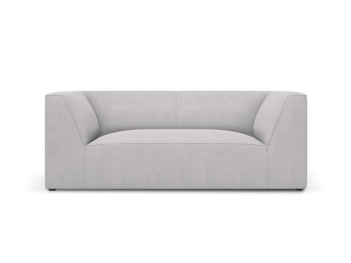 SOFA Ruby aus strukturiertem Stoff hellgrau 2 Sitzplätze - Hellgrau, Textil (174/69/93cm) - Micadoni