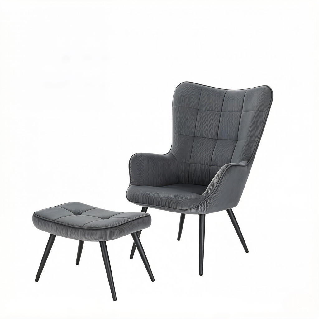 ComfortXL Ohrensessel Dunkelgrau 50x97x49 cm