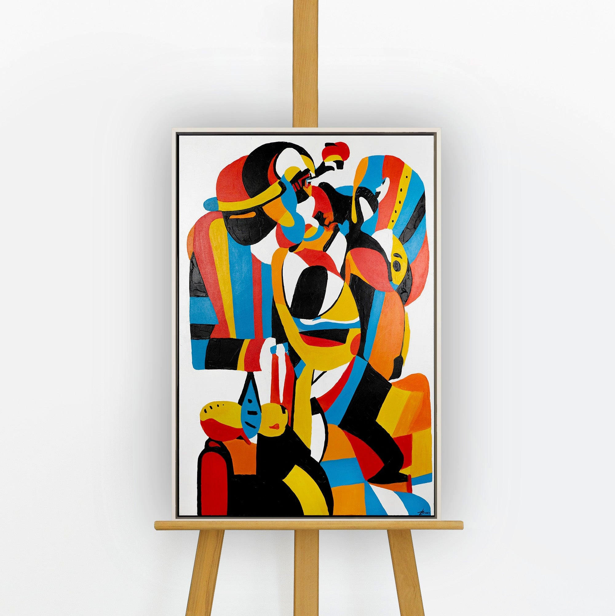 GEMÄLDE Ausdrucksform Schattenfugenrahmen Weiß 60x40 cm - Weiß, Holz (60/40cm) - YS-art gallery