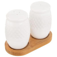 SALZ/PFEFFER-SET Porzellan Whiteline 3-tlg. Weiß - Weiß, Keramik (6/8.5/11.5cm) - Orion 