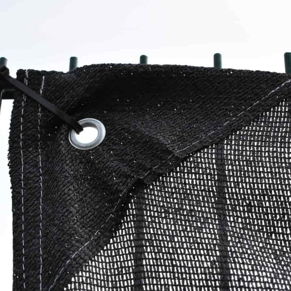 SICHTSCHUTZ Bauzaunnetz, schwarz, HDPE, 1,80m x 3,45m - Schwarz, Kunststoff (30/5cm) - KLASEBO