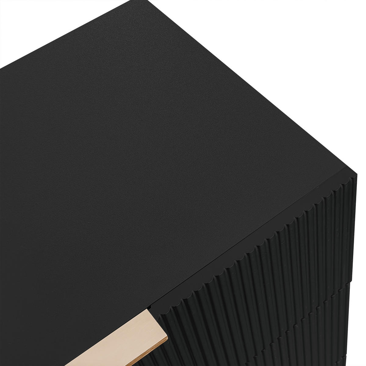 SIDEBOARD Schwarz 120/40/77 cm - Schwarz, Holzwerkstoff (120/77/40cm) - PANGIVO