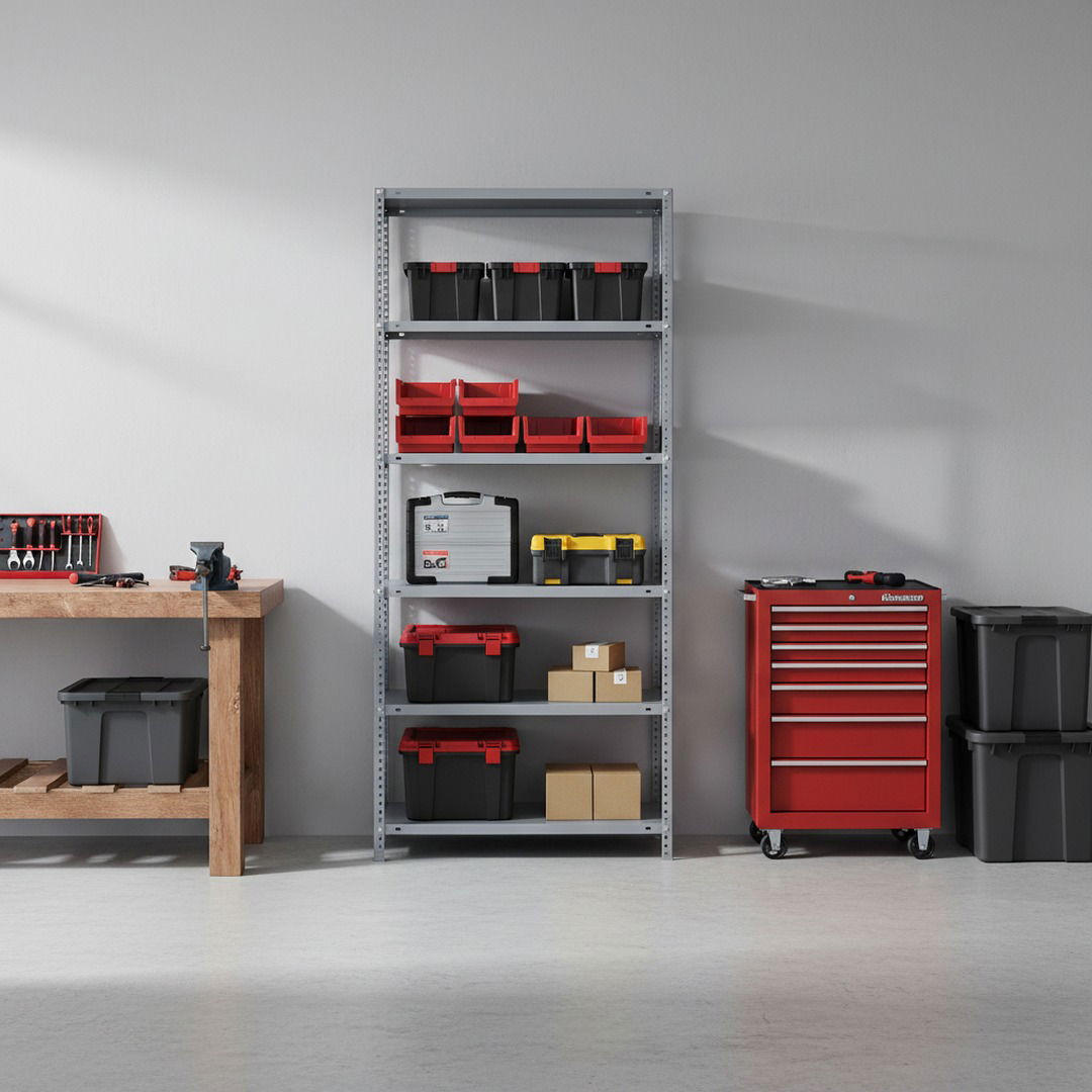 SCHRAUBREGAL PANDA TALL | HxBxT 200x110x50cm | 6 Fachböden | Fachlast 90kg | Grau - Grau, Metall (110/200/50cm) - PROREGAL