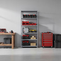 SCHRAUBREGAL PANDA TALL | HxBxT 200x110x50cm | 6 Fachböden | Fachlast 90kg | Grau - Grau, Metall (110/200/50cm) - PROREGAL