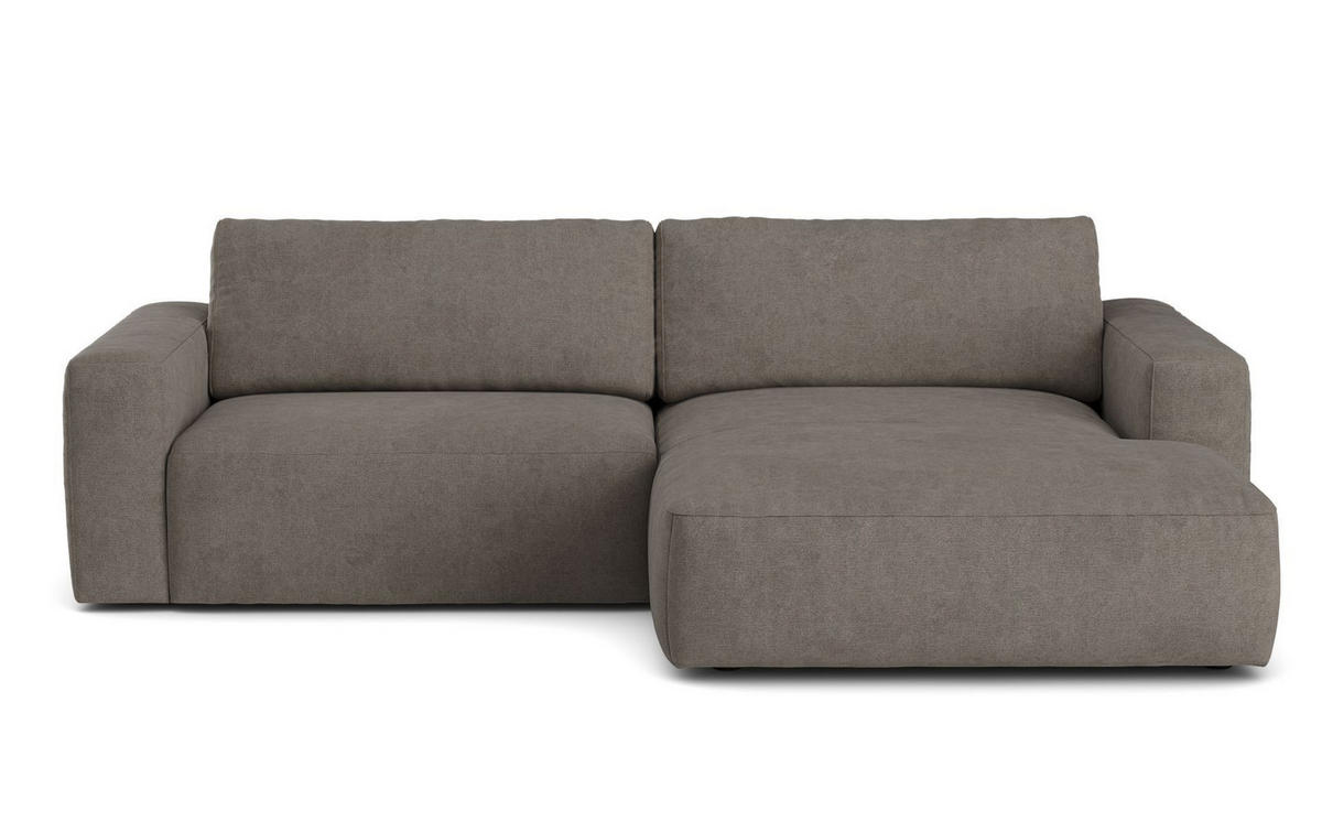 ECKSOFA mit losen Rückenkissen, wasserabweisender All Senses Stoff - Schwarz/Grau, Holz/Kunststoff (175/288cm) - Cotta