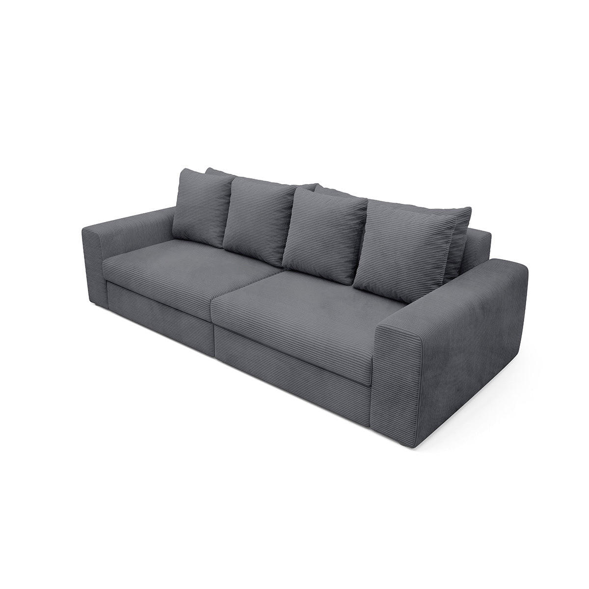 SOFA Paola 3 Sitzplätze Grau - Grau, Holz (272/86/120cm) - Petits-meubles