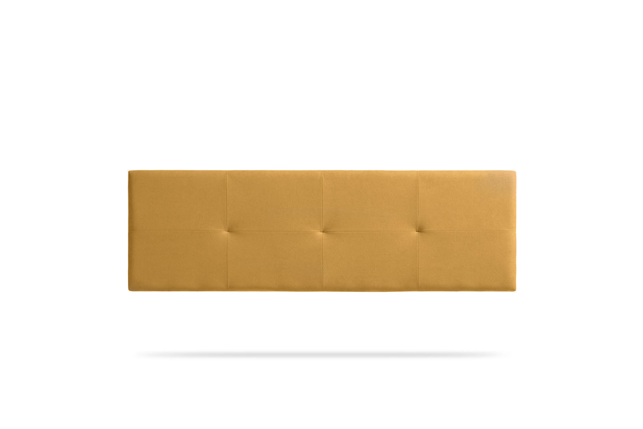 KOPFTEIL gepolstert ALTEA Aqualine 90x50x5 cm - Senf - Moonia - Currygelb, Holz (90/5/50cm)
