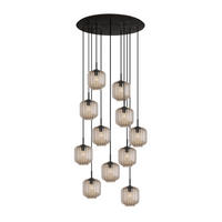 GALERIELEUCHTE Velo 12-flammig Klar Ø 20cm - Klar/Schwarz, Glas (20/20/20cm) - s.luce