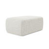 POUF Strukturstoff Stoff Beige - Beige/Creme, Kunststoff/Textil (102/40/62cm) - Makamii