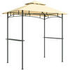 GRILLPAVILLON aus Metall und Polyester, Beige - Beige, Metall (150/258/240cm) - Outsunny
