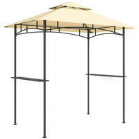 GRILLPAVILLON aus Metall und Polyester, Beige - Beige, Metall (150/258/240cm) - Outsunny